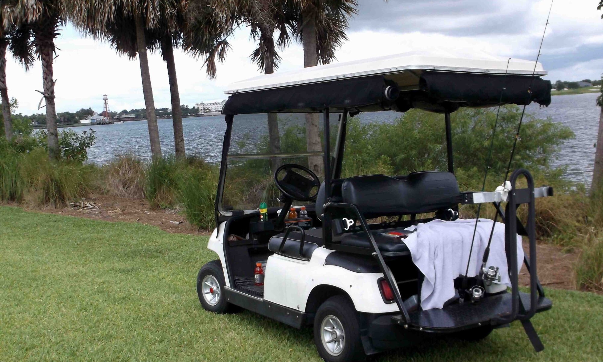 Fishing With a Golf Cart at Lake Livingston Texas